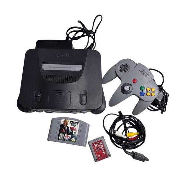 Nintendo 64 Console Bundle w/ Controller, Madden 99, Memory Card - Tested - Picture 1 of 16